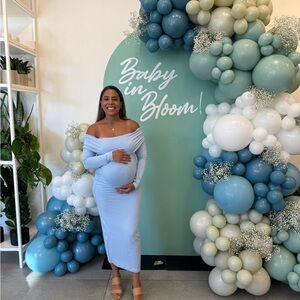 Light Blue Off-Shoulder Dress